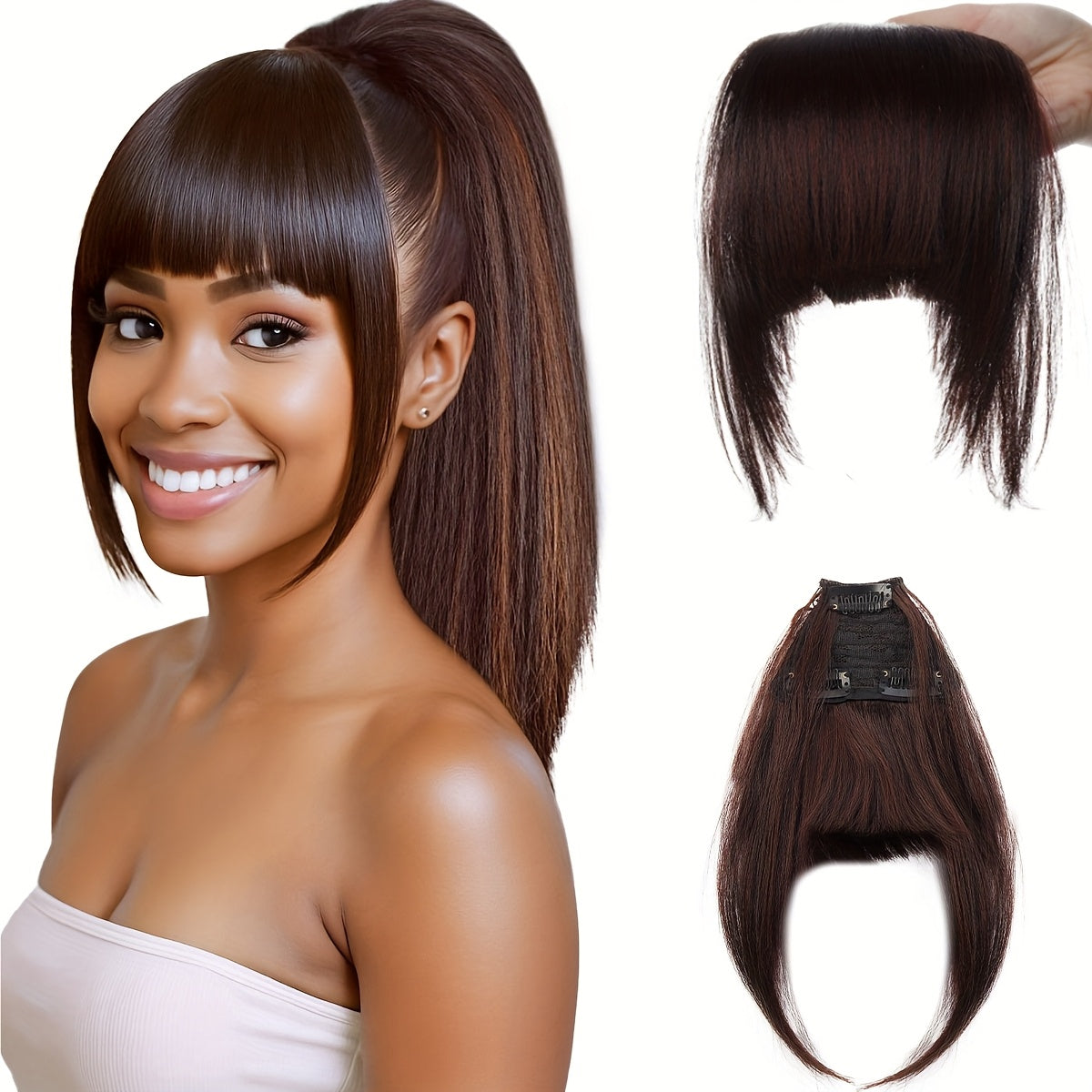 Three-Card Lightweight Jacquie Small Bangs