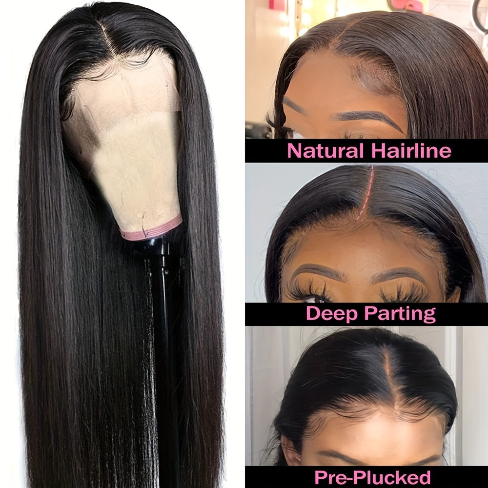Lace Frontal Black Straight Wig