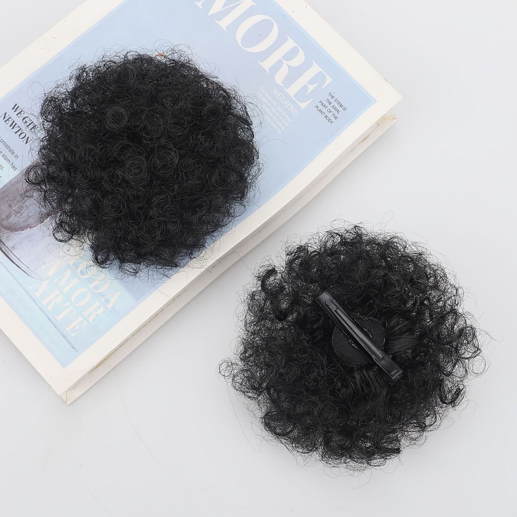 2 Pcs Coloured Bow Clips with Bob Wig