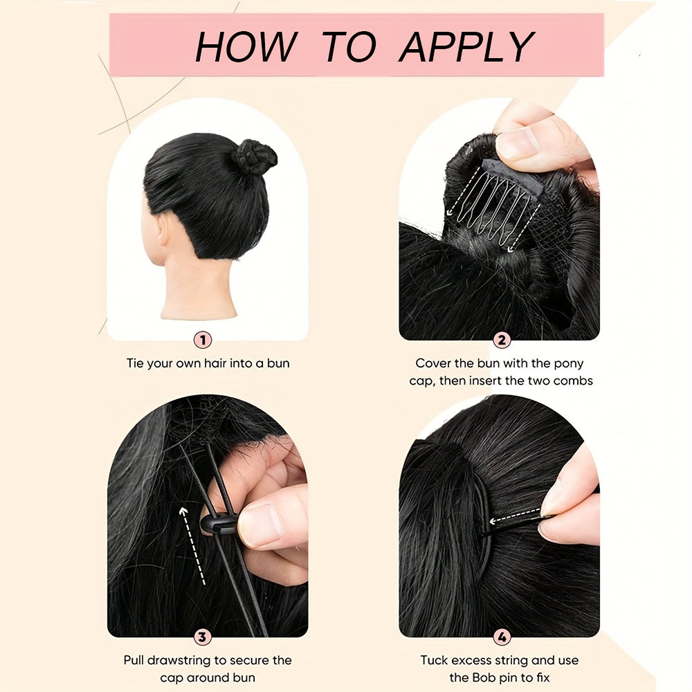 Dreadlocs Hair Bun Ponytail Extension