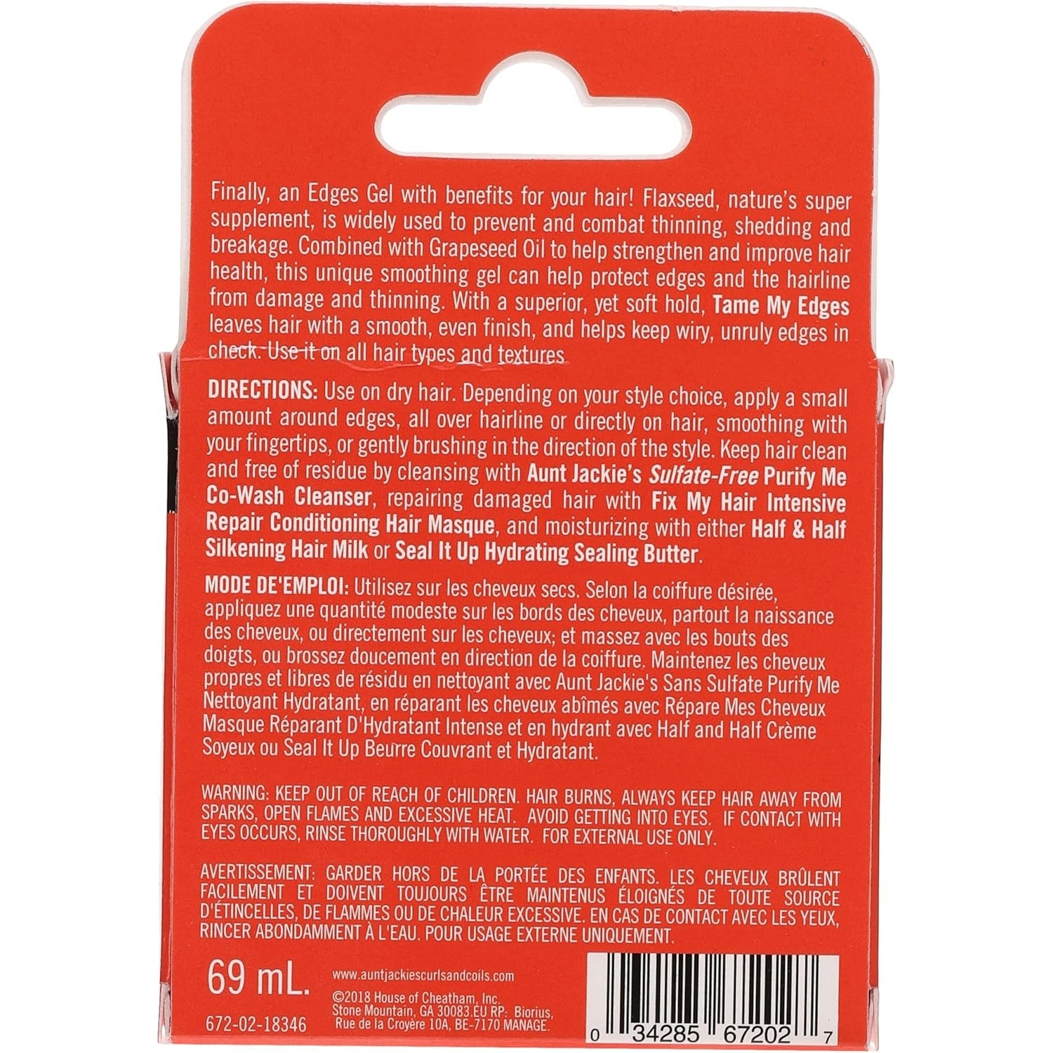 Jackies Flaxseed Tame My Edges Smoothing Gel