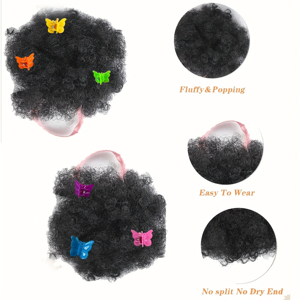 2 Pcs African Puff Bun Hair Extension