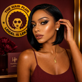 Short Bob Lace Front Wig Black Straight Hair Wig for Women