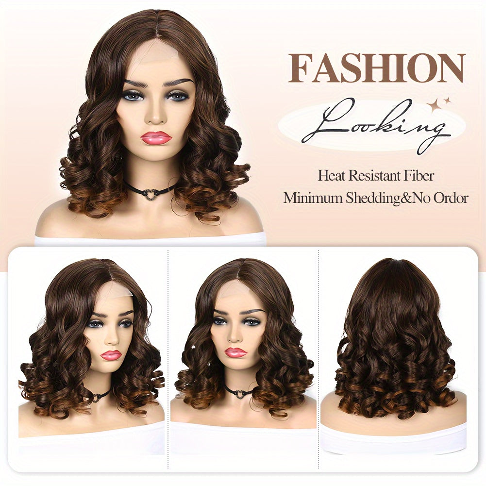Short Loose Curly Wig Lace Wig
