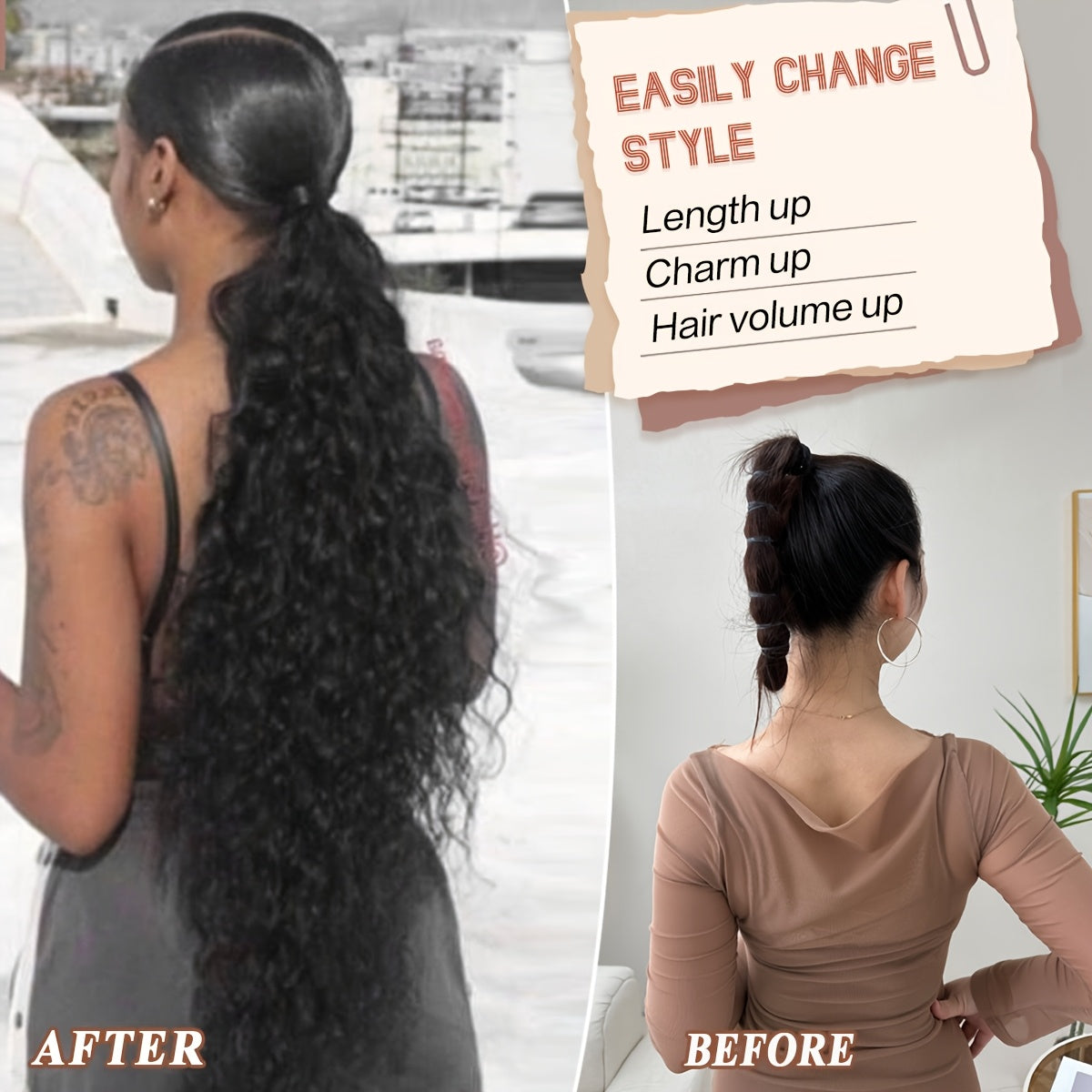 Black Hair Extensions Ponytail
