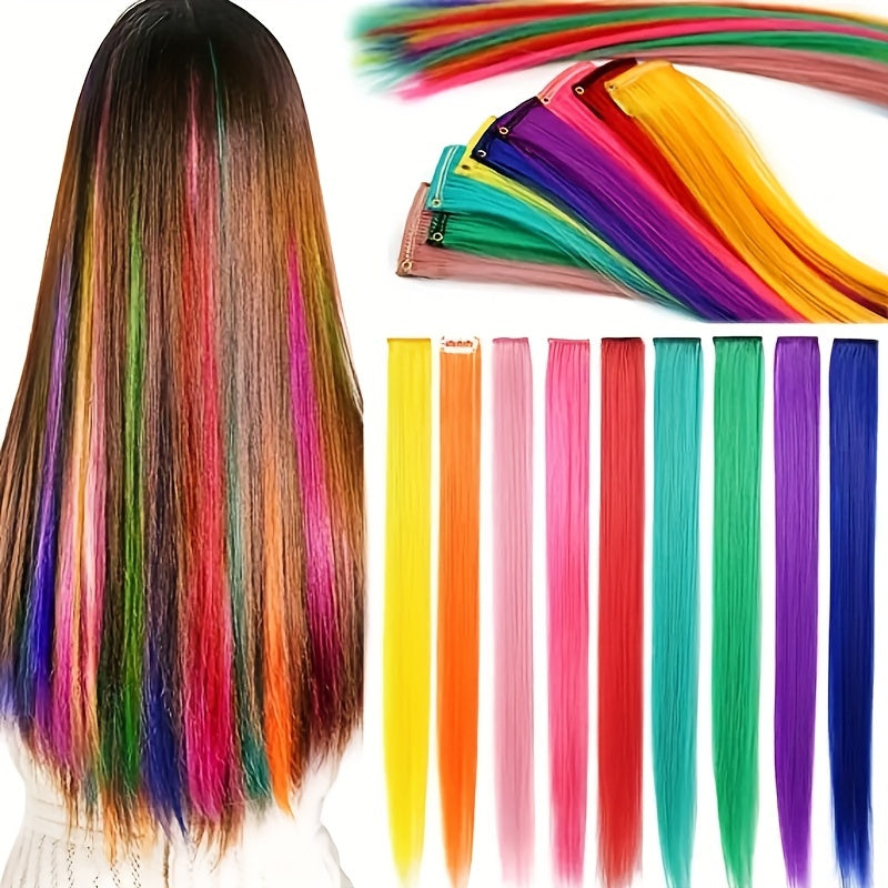 9pcs Colorful Hair Extension